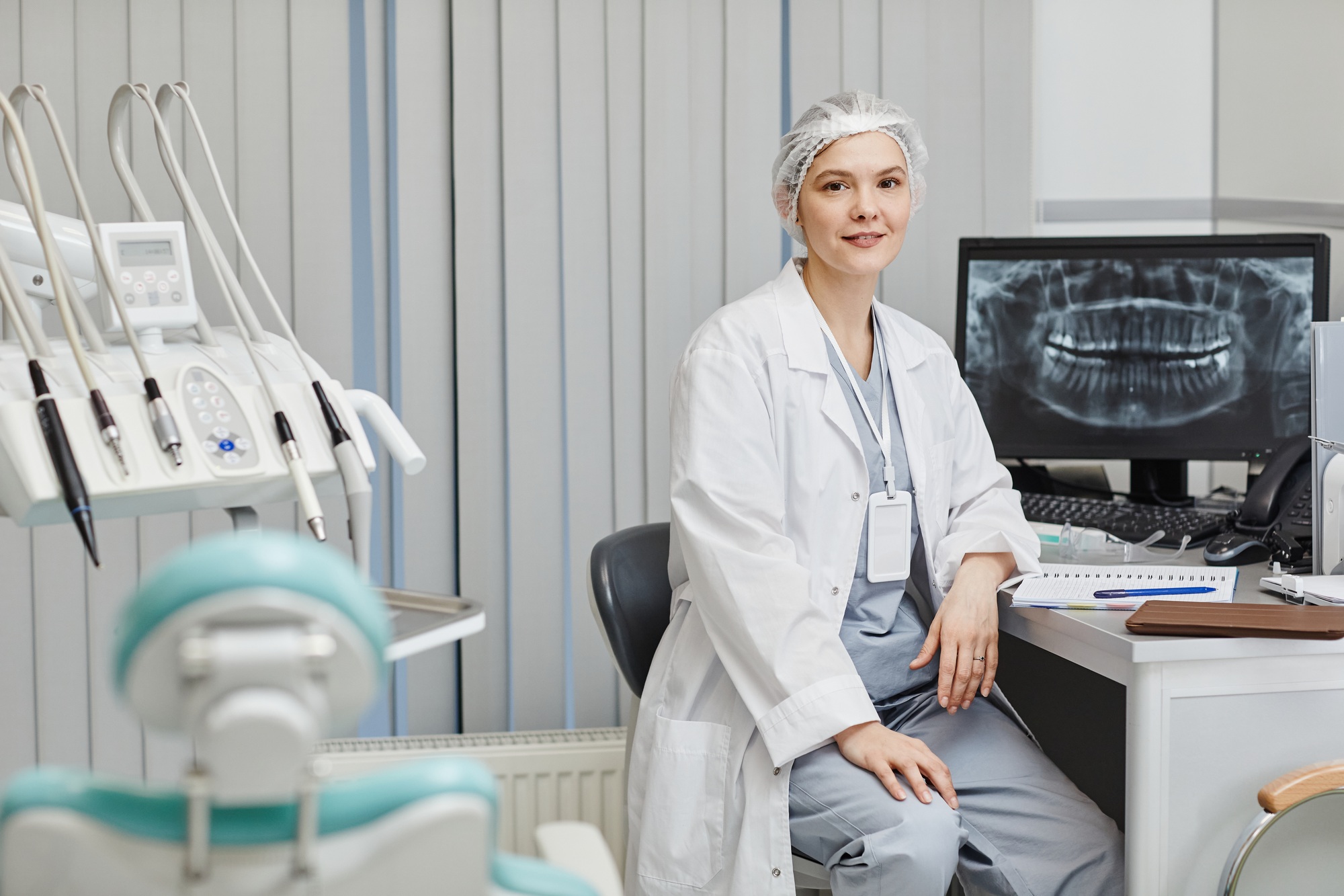 Female Dentist in Office