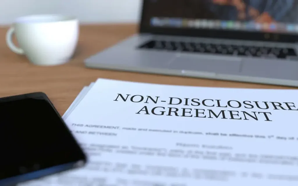 Non-disclosure agreement document used in dental practice transition process